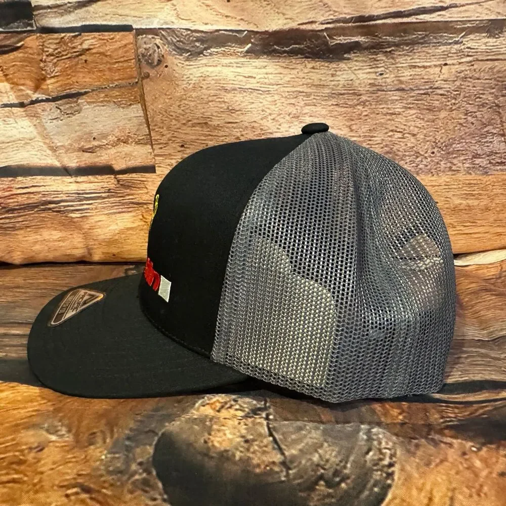 Pacific Headwear 104C Pro Model Kunafin Bee Trucker Hat Snapback Men's Black